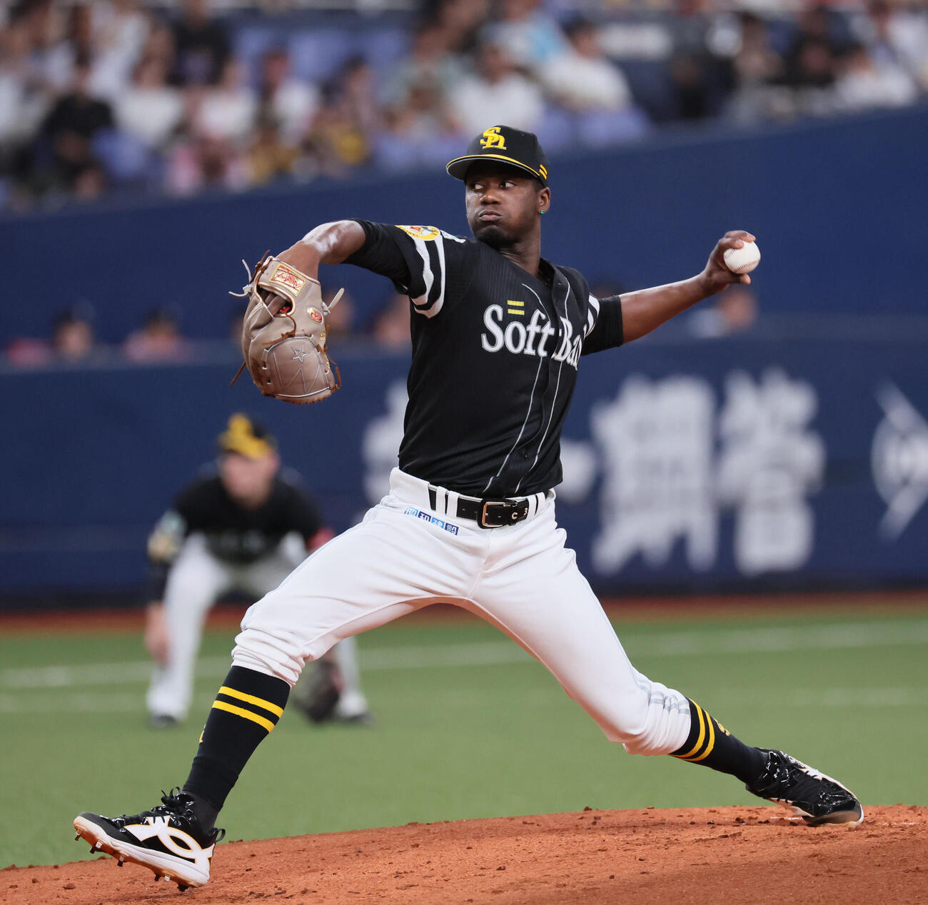 オリックス対ソフトバンク　ソフトバンク先発のリバン・モイネロ（撮影・宮崎幸一）