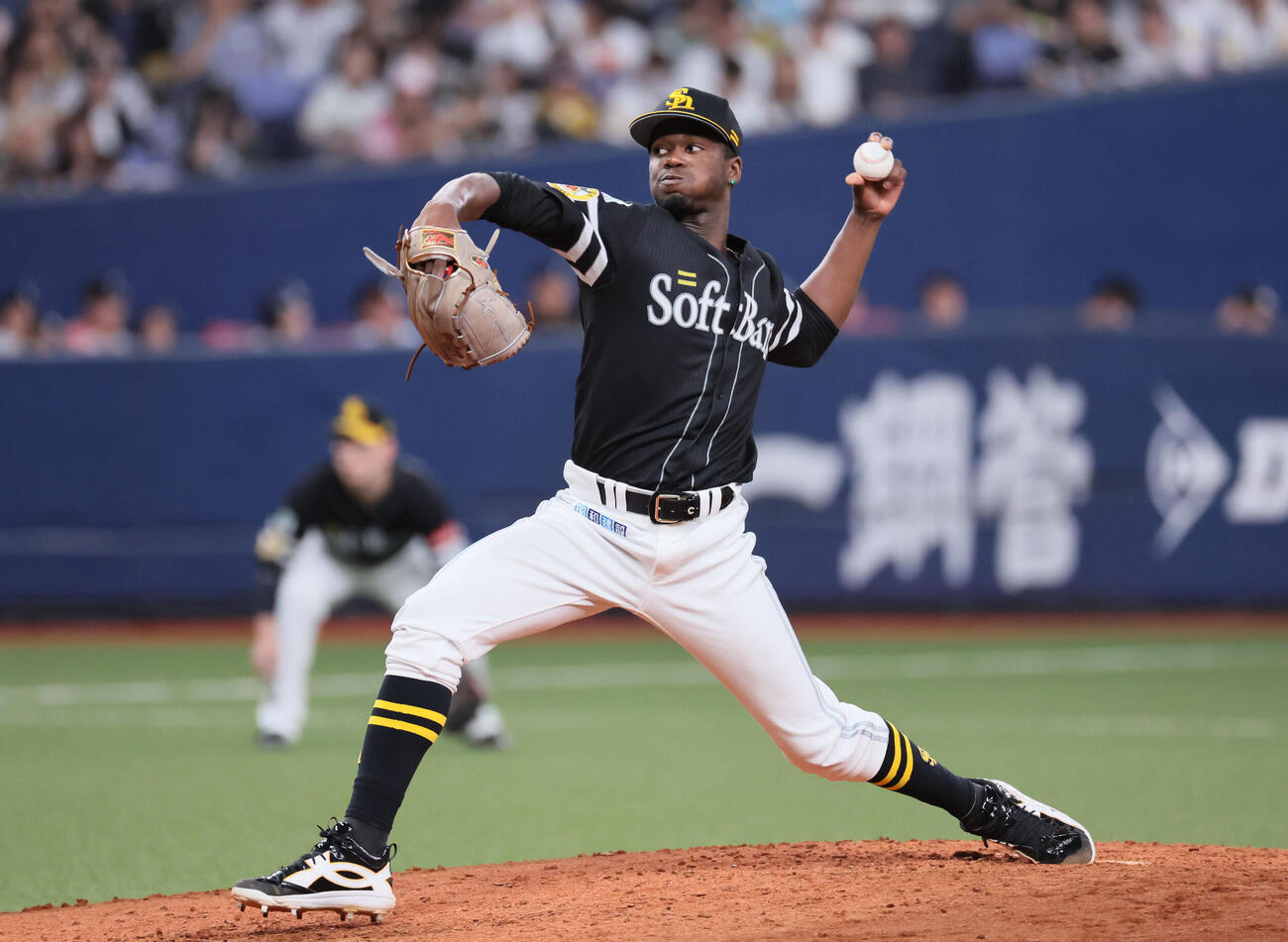オリックス対ソフトバンク　6回を2失点に抑えたリバン・モイネロ（撮影・宮崎幸一）