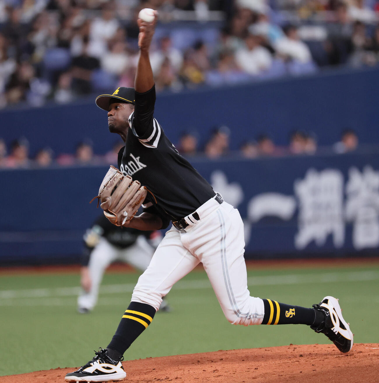 オリックス対ソフトバンク　ソフトバンク先発のリバン・モイネロ（撮影・宮崎幸一）