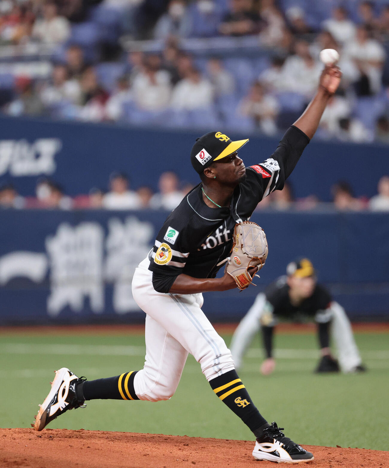 オリックス対ソフトバンク　力投するソフトバンク先発のリバン・モイネロ（撮影・西尾就之）