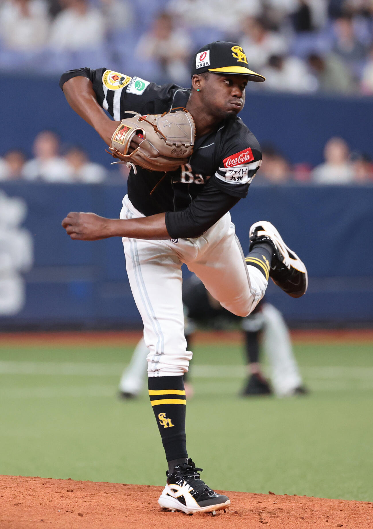 オリックス対ソフトバンク　力投するソフトバンク先発のリバン・モイネロ（撮影・西尾就之）