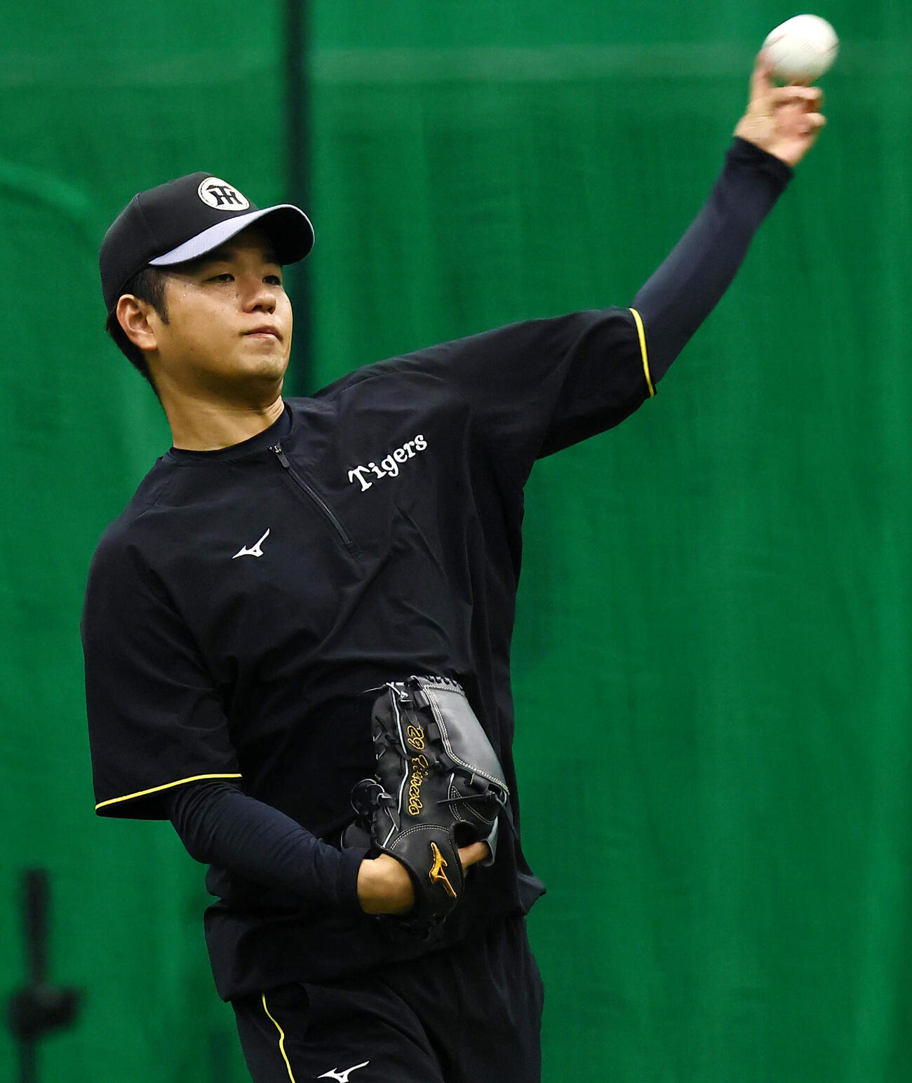 指名練習に参加しキャッチボールする阪神高橋遥人(撮影・加藤哉）