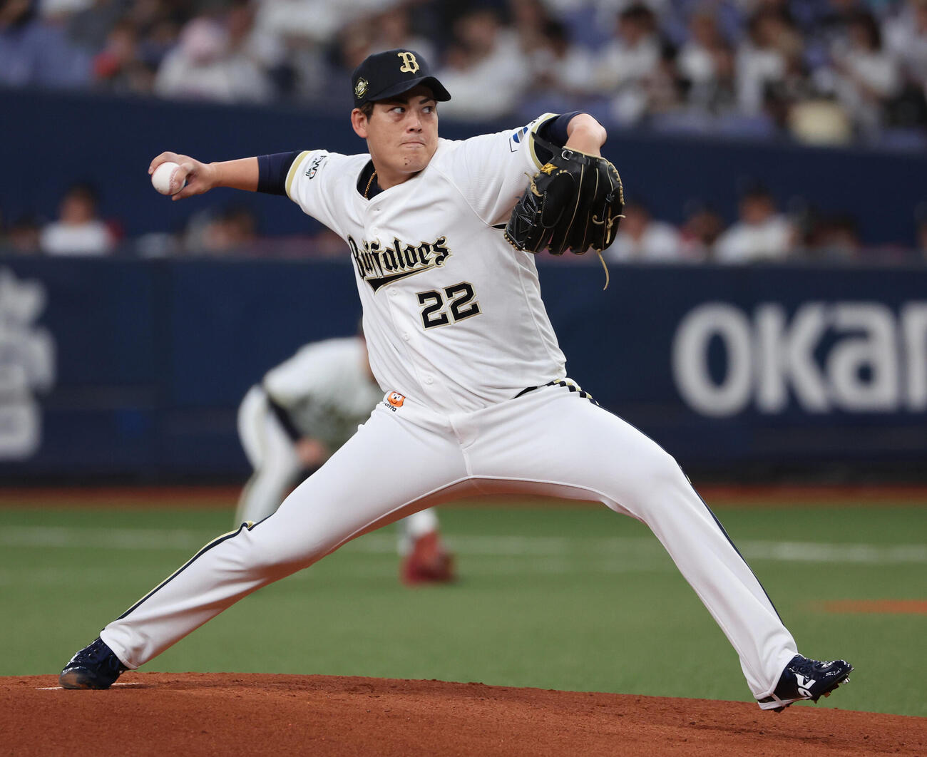 オリックス対ソフトバンク　力投するオリックス先発九里亜蓮（撮影・西尾就之）