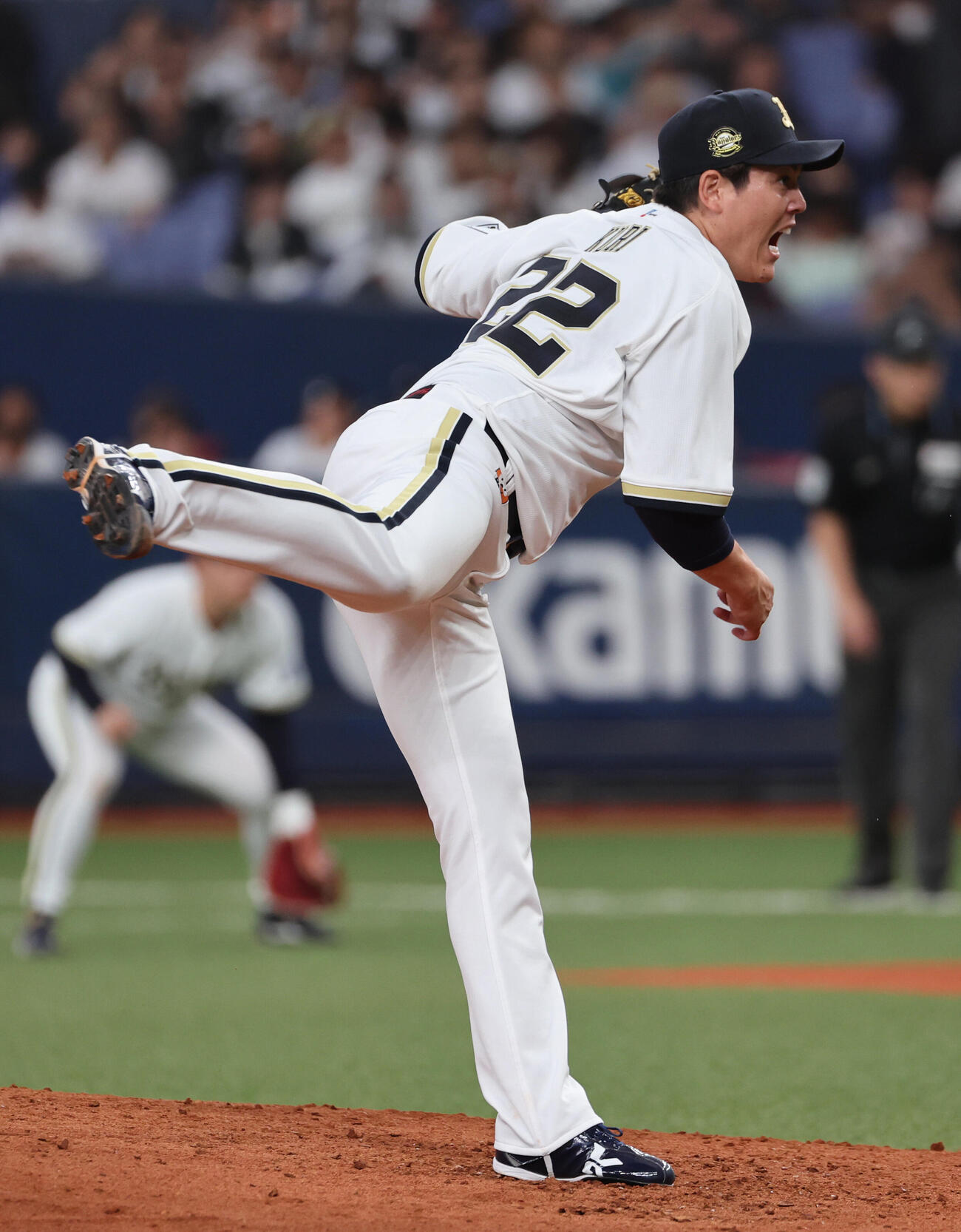 オリックス対ソフトバンク　力投するオリックス先発九里亜蓮（撮影・西尾就之）
