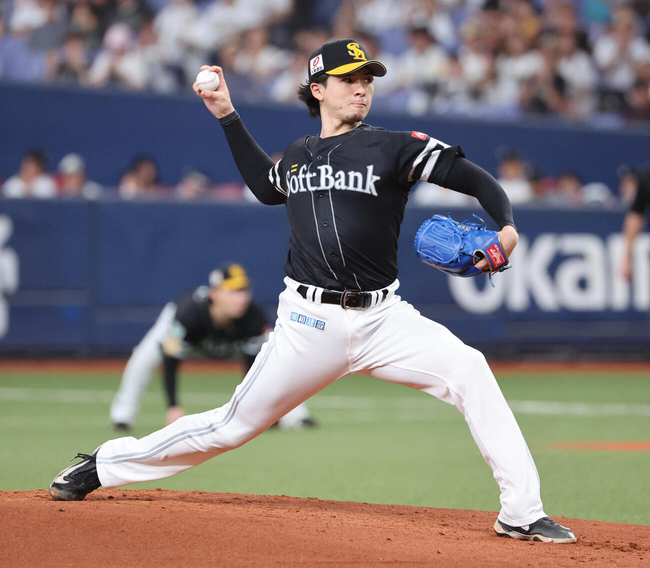 オリックス対ソフトバンク　力投するソフトバンク先発の上沢直之（撮影・西尾就之）