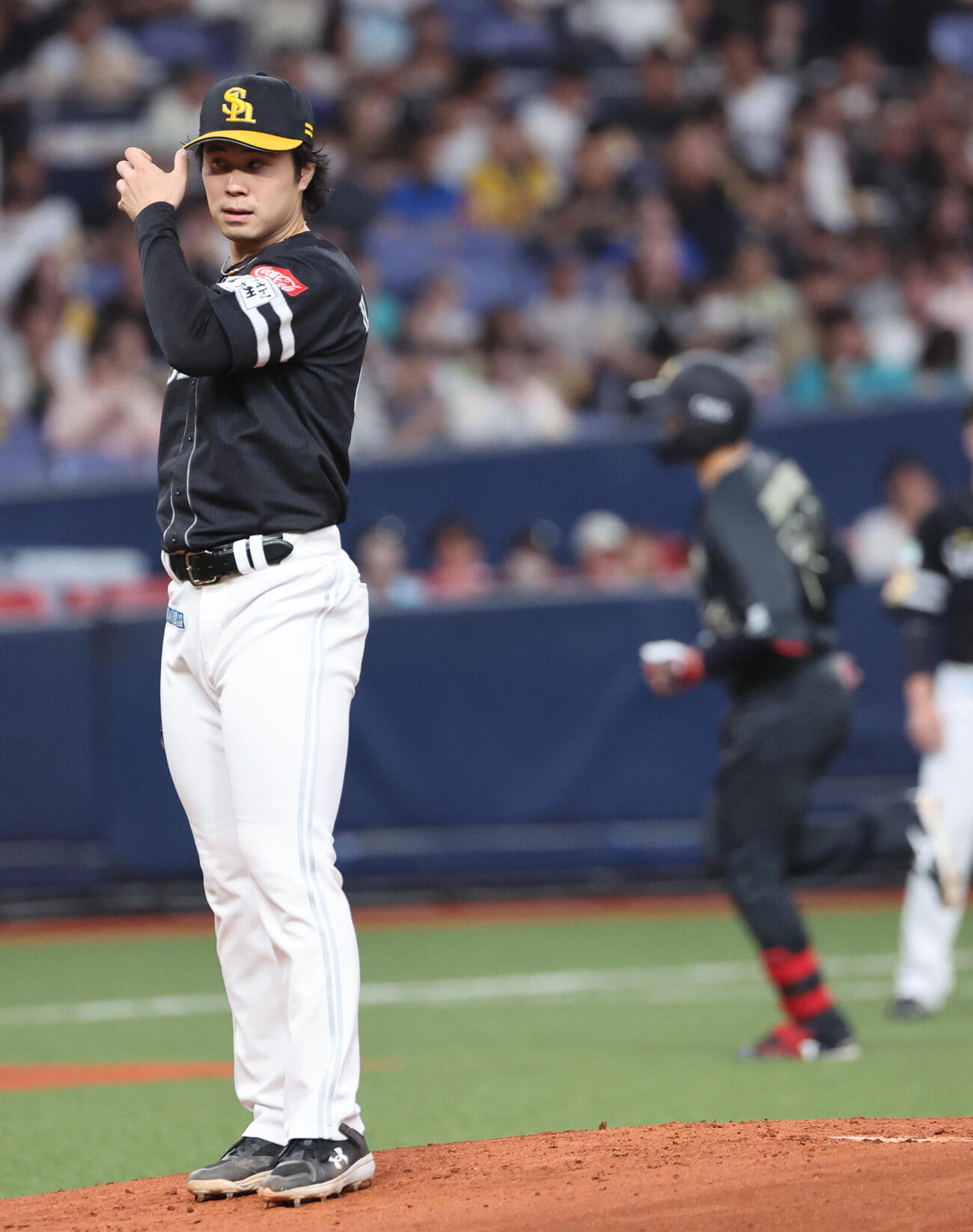 オリックス対ソフトバンク　2回裏オリックス無死、松本晴は紅林弘太郎に先制本塁打を許す（撮影・西尾就之）