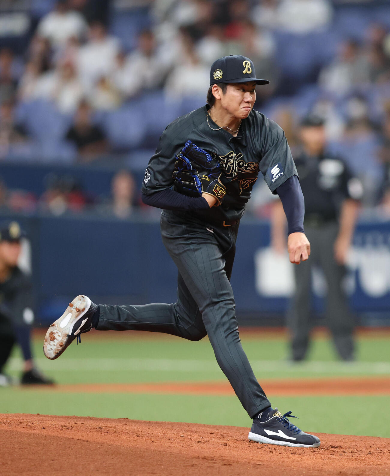 ソフトバンク対オリックス　先発のオリックス曽谷龍平（撮影・梅根麻紀）