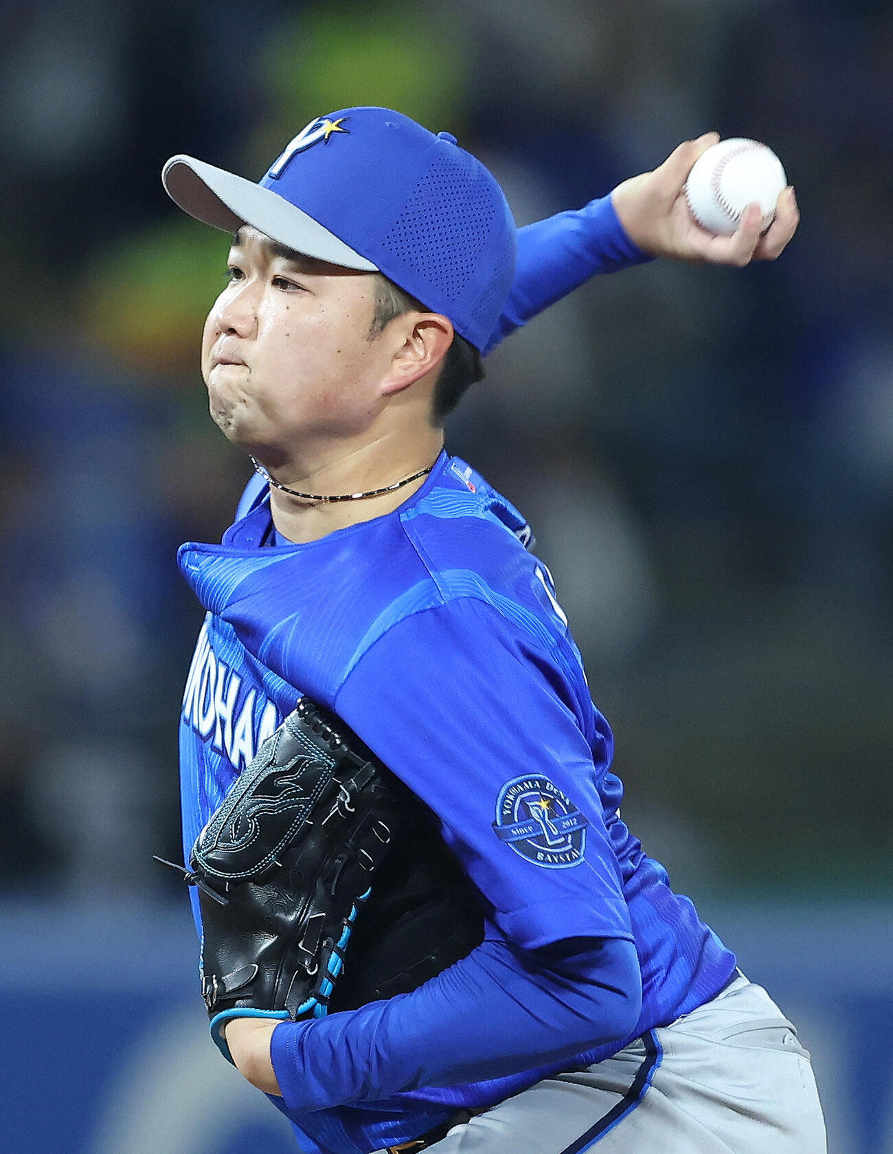 ヤクルト対DeNA　先発登板で力投するDeNA石田裕太郎（撮影・河田真司）