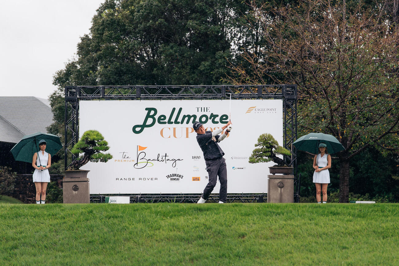 BELLMOREのゴルフコンペに参加した原辰徳さん（BELLMORE提供）
