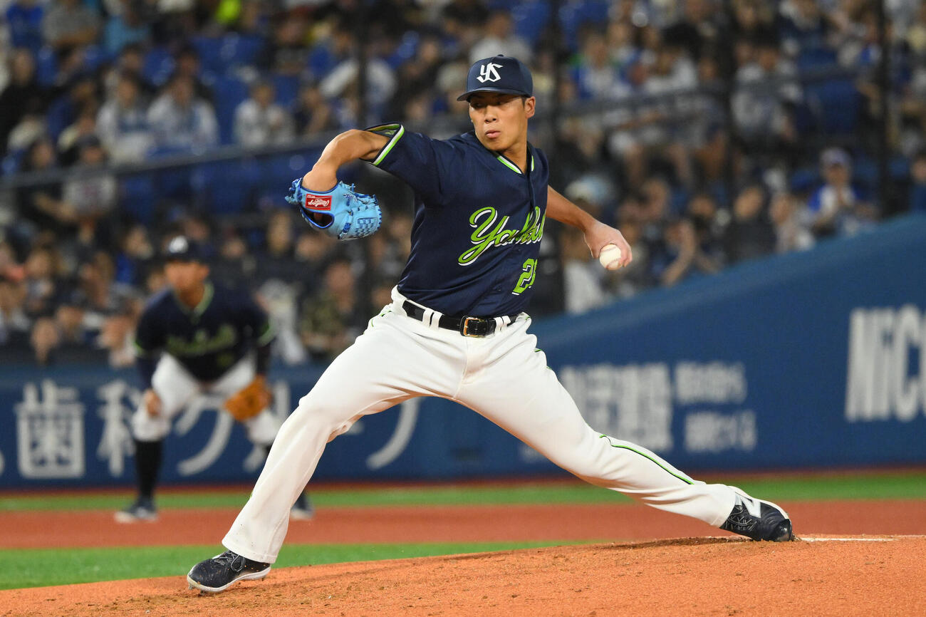 DeNA対ヤクルト　ヤクルト先発の山野太一（撮影・滝沢徹郎）