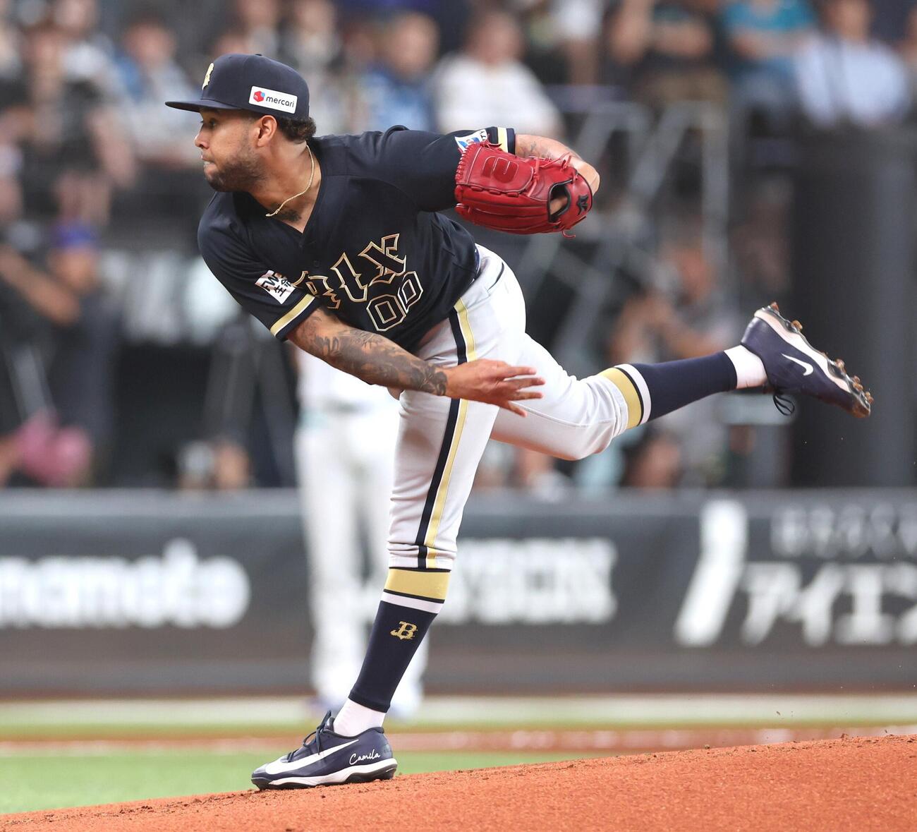 日本ハム対オリックス　オリックス先発のエスピノーザ（撮影・黒川智章）