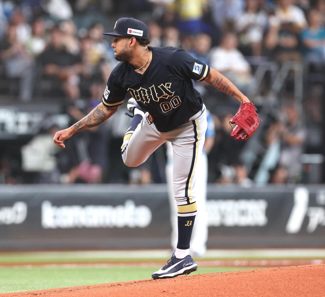 日本ハム対オリックス　オリックス先発のエスピノーザ（撮影・黒川智章）