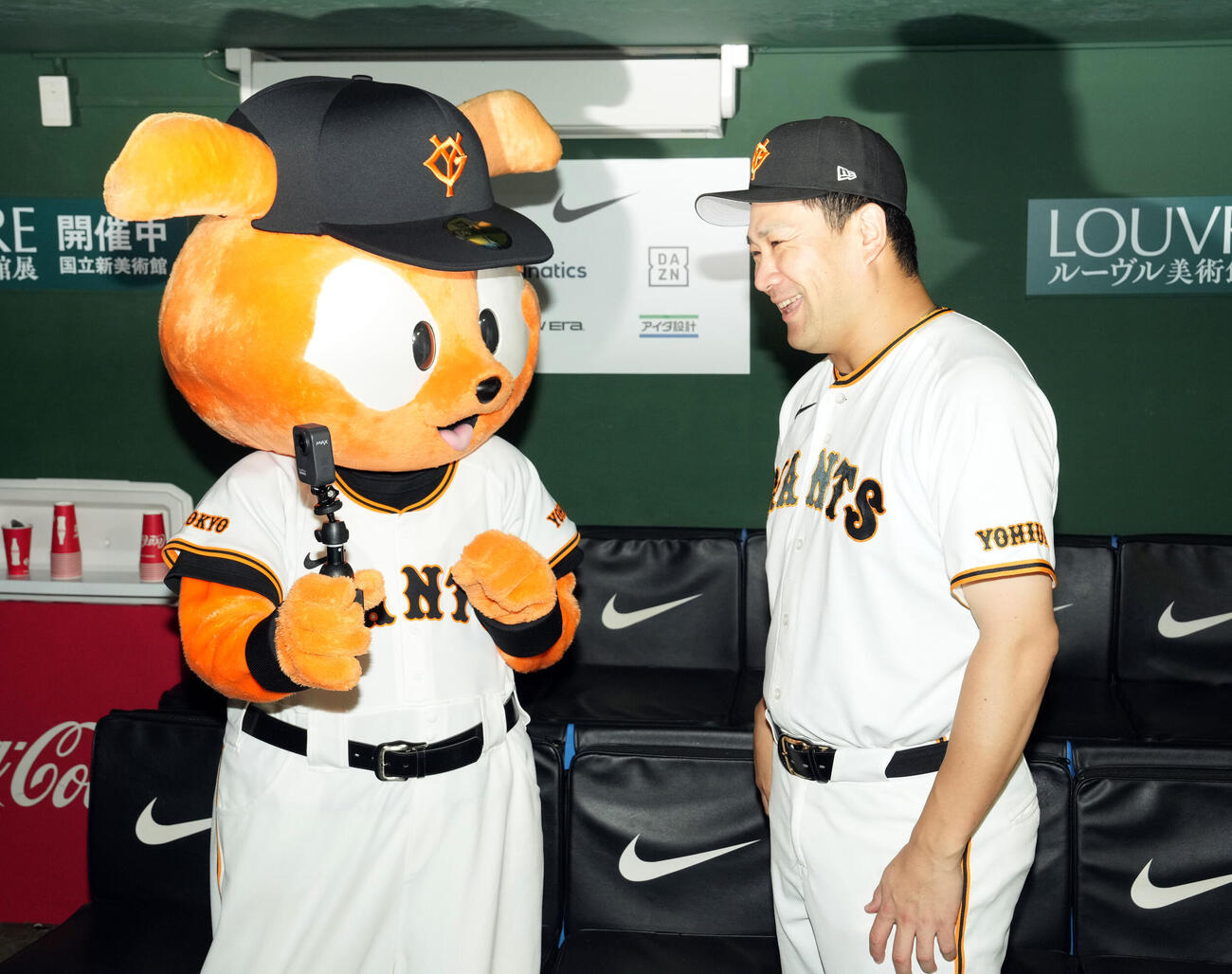巨人対中日　中日に勝利し、笑顔を見せる巨人田中将大（撮影・たえ見朱実）