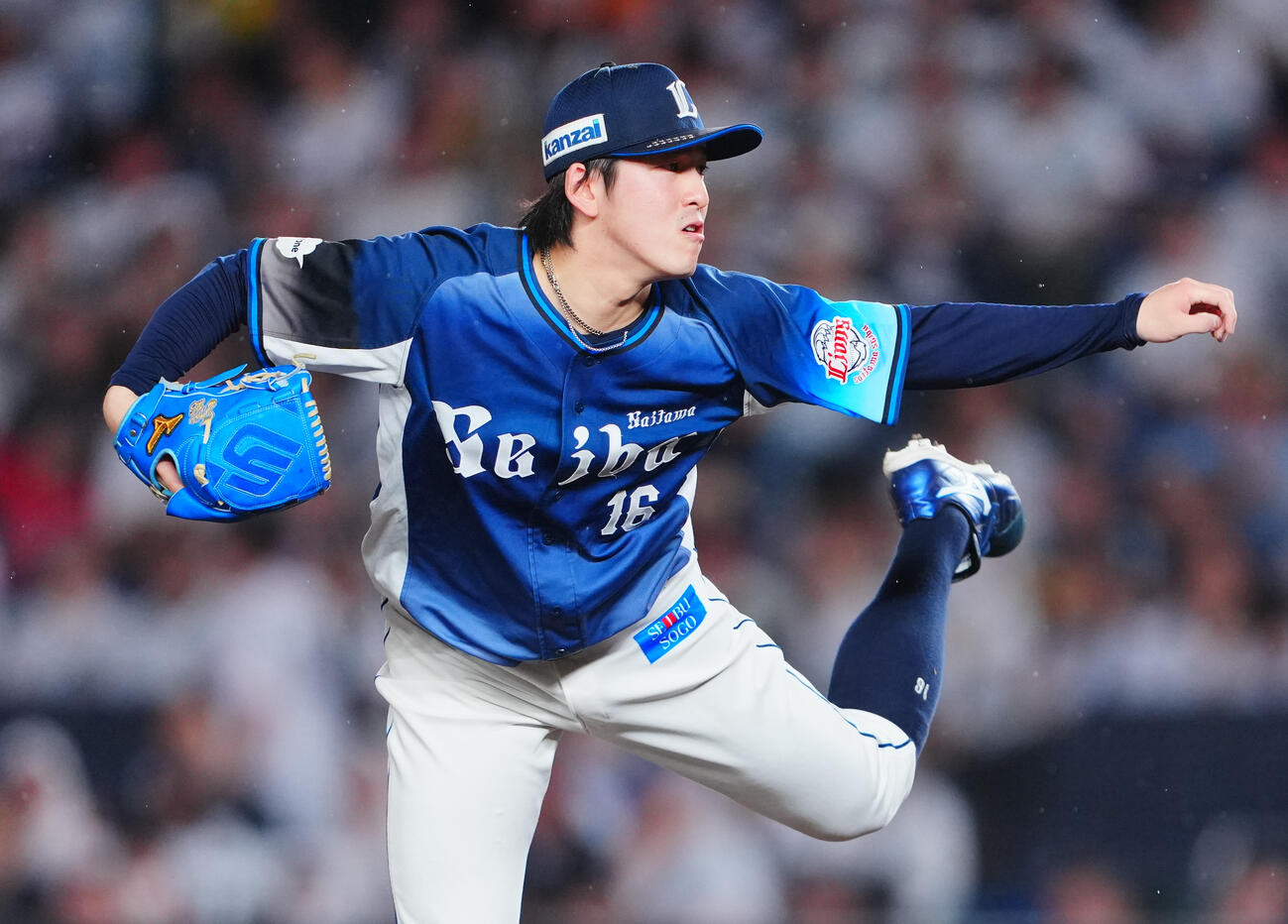 ロッテ対西武　力投する西武先発隅田知一郎（撮影・垰建太）