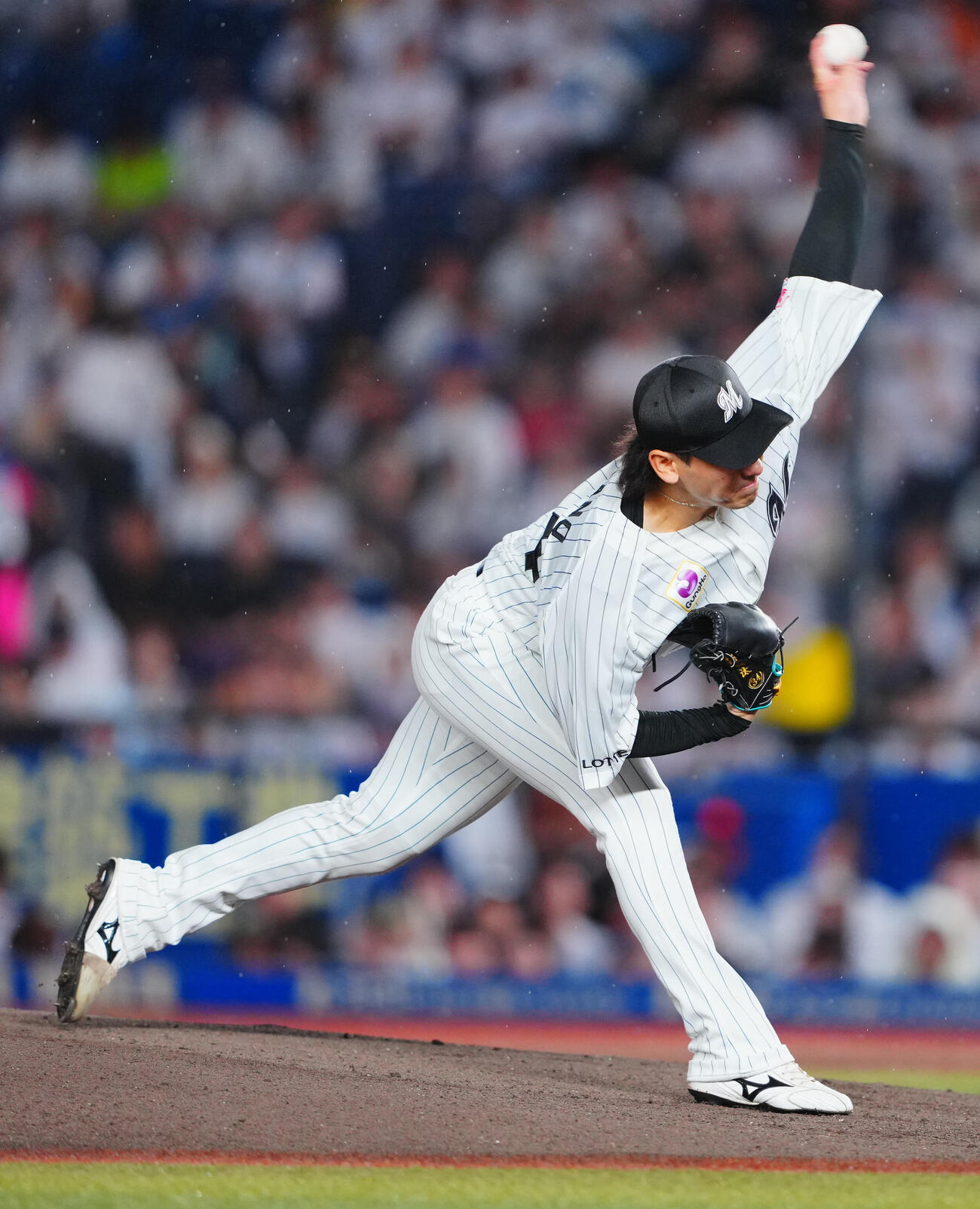 ロッテ対西武　力投するロッテ先発高野脩汰（撮影・垰建太）