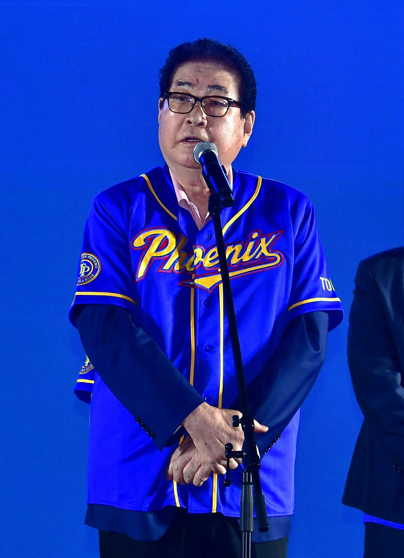 映画「4アウトーもう一度、プレイボールー」公開記念トークイベントに出席した山本浩二氏
