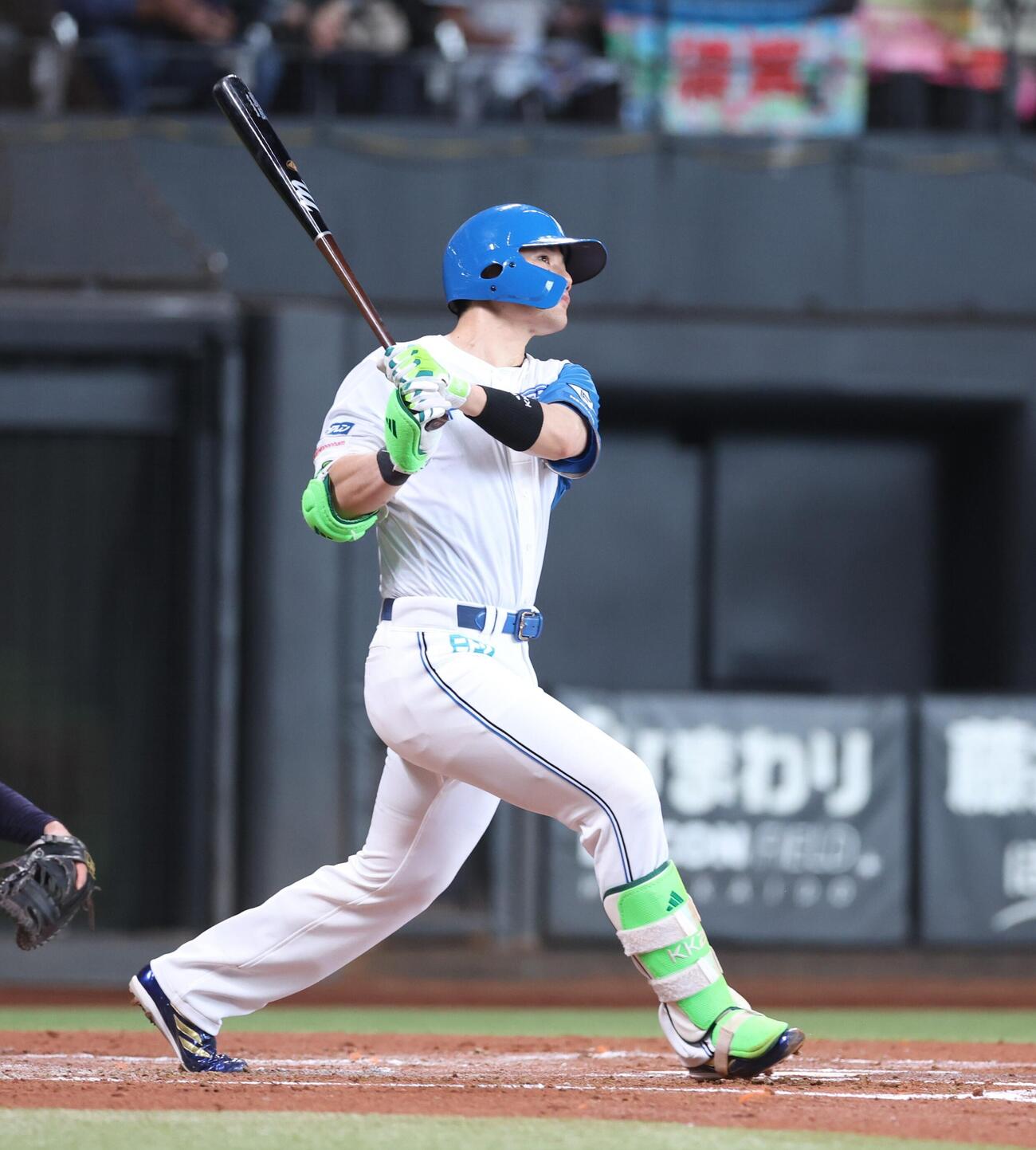 日本ハム対オリックス　2回裏日本ハム1死、本塁打を放つ清宮幸太郎（撮影・黒川智章）