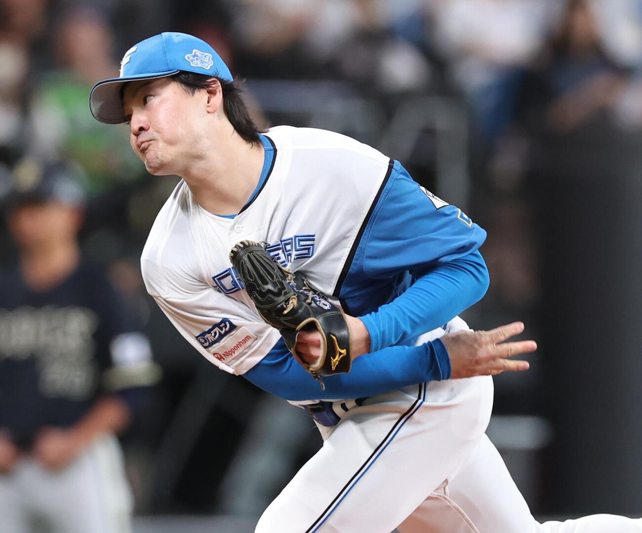 日本ハム対オリックス　日本ハム先発の有原航平（撮影・黒川智章）