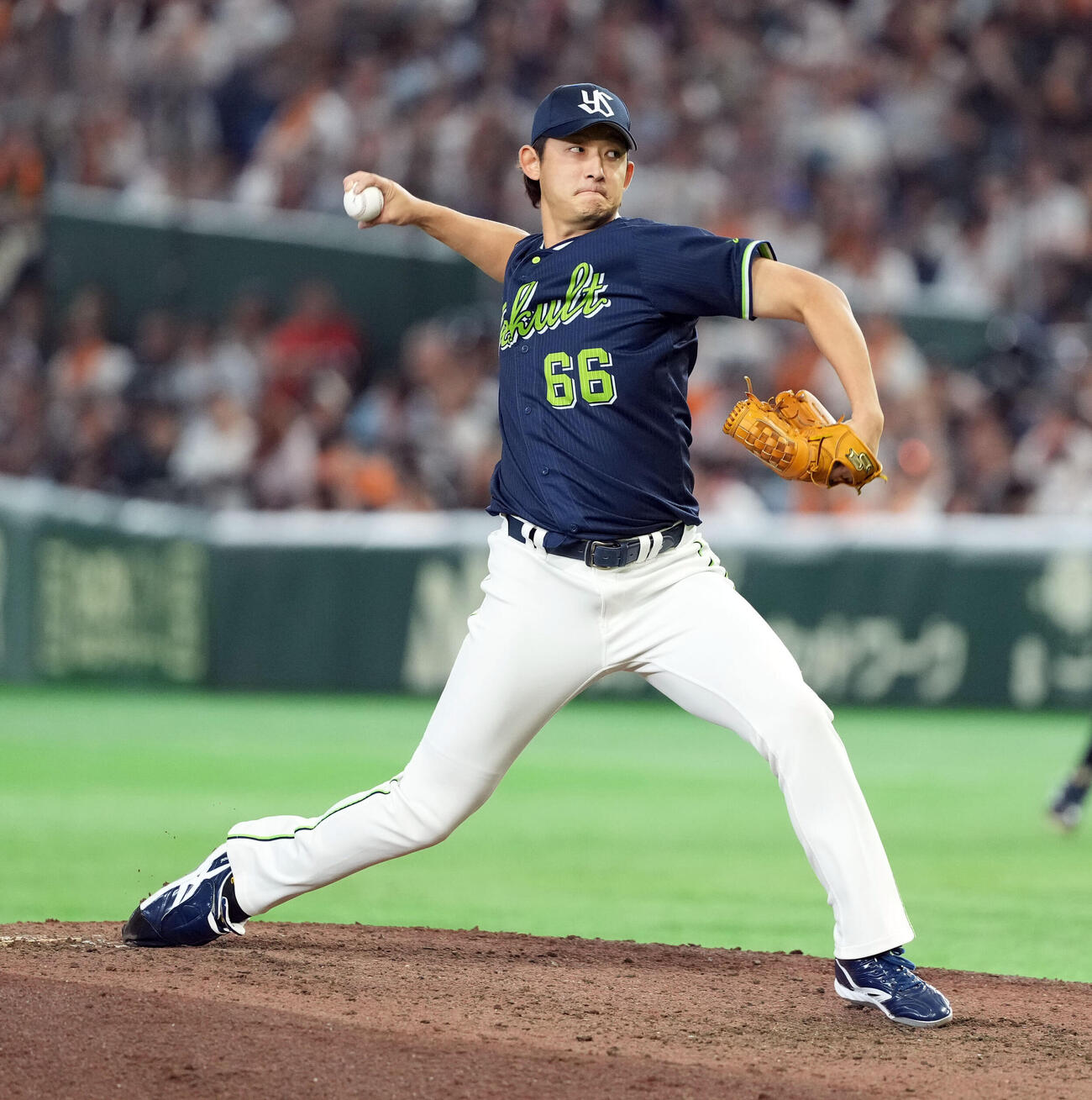 巨人対ヤクルト　7回からマウンドに上がったヤクルト阪口皓亮（撮影・たえ見朱実）
