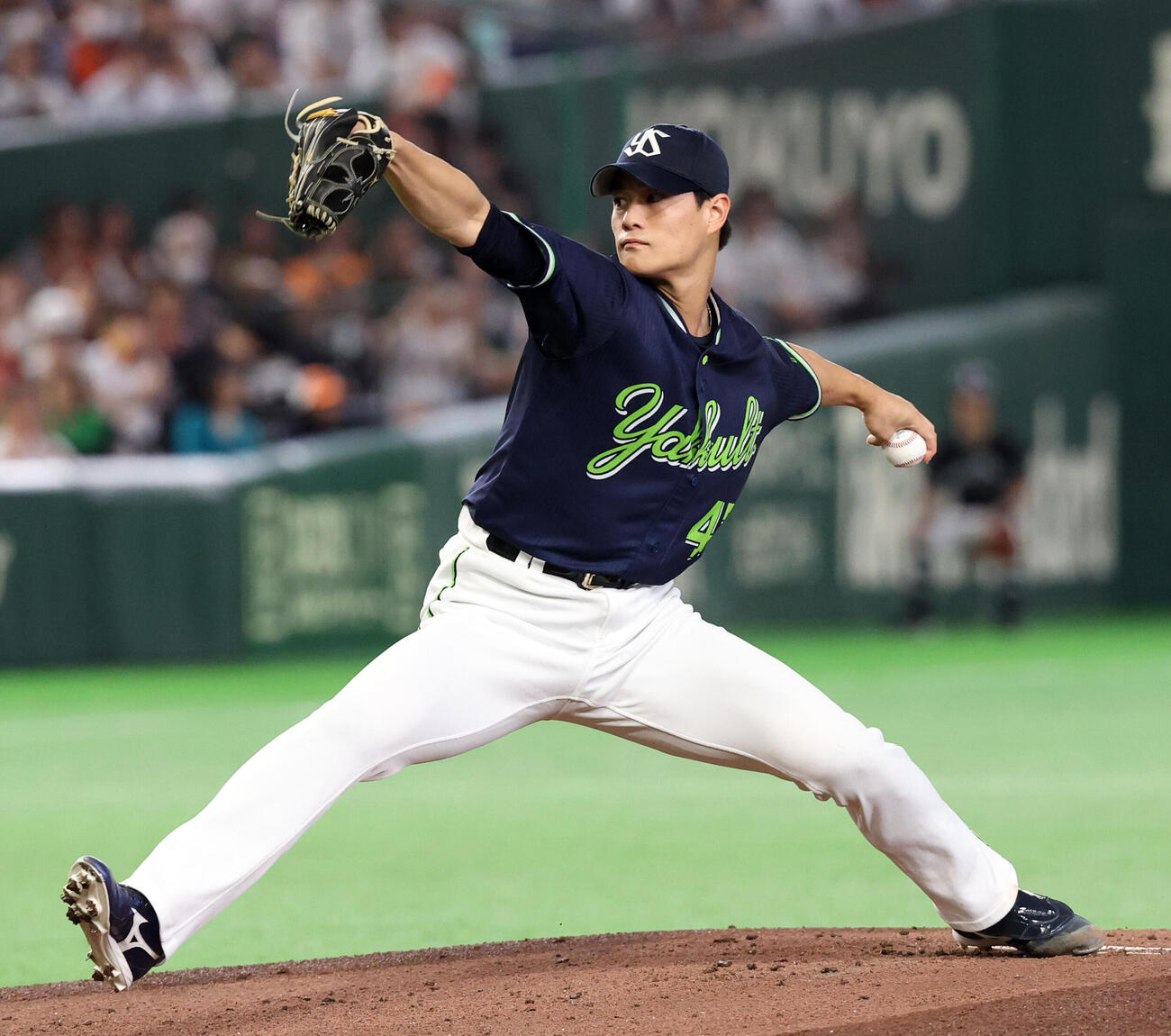 巨人対ヤクルト　ヤクルト先発の高橋奎二（撮影・浅見桂子）