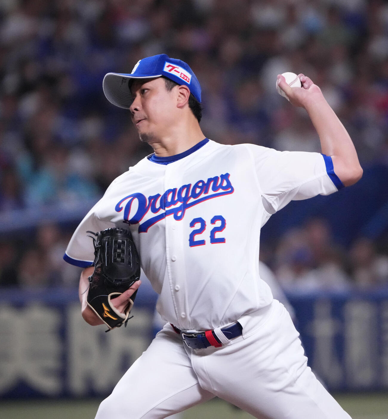 中日対広島　1回表、登板する中日先発の大野雄大（撮影・森本幸一）