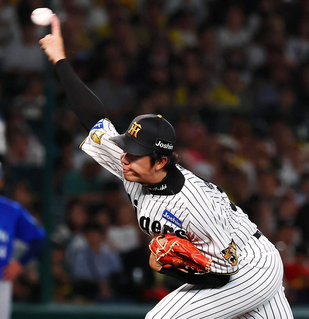 阪神対DeNA DeNA戦に先発する阪神才木浩人（撮影・加藤哉）