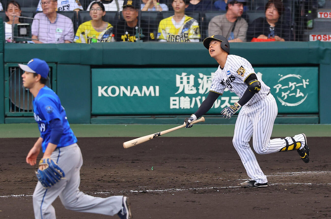 阪神対DeNA 3回裏阪神無死、プロ初打席の神宮僚介は一飛に倒れる（撮影・上田博志）