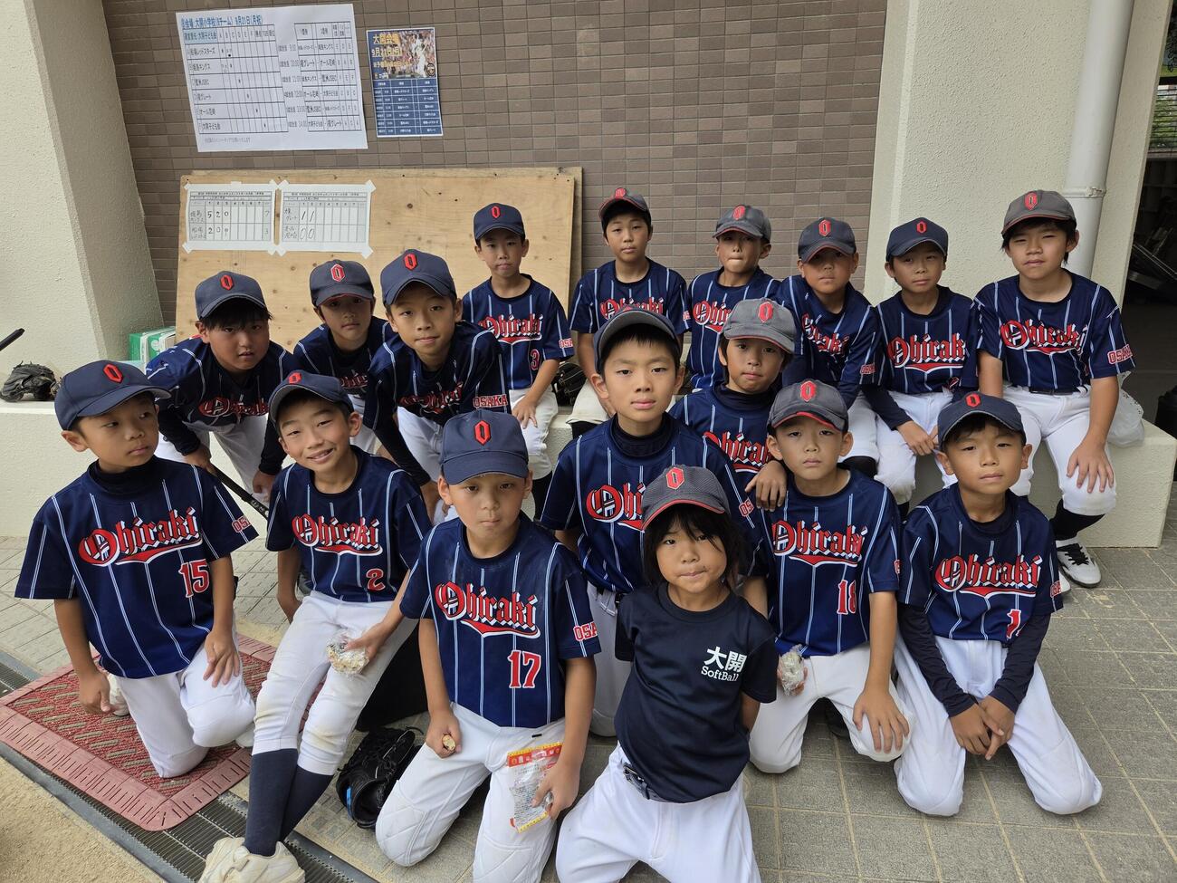 第2回今岡杯なにわキッズソフトボール大会に参加した竹内監督が率いる大開子ども会（撮影・寺尾博和）