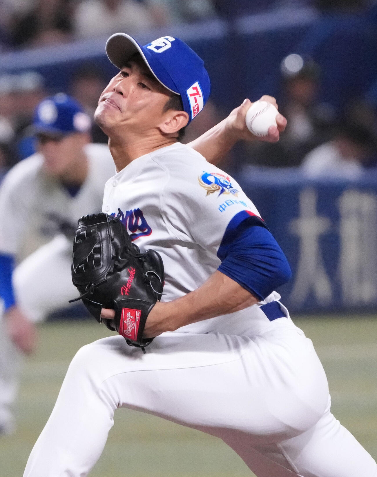 中日対広島　8回表、中日2番手で登板する宮内春輝（撮影・森本幸一）