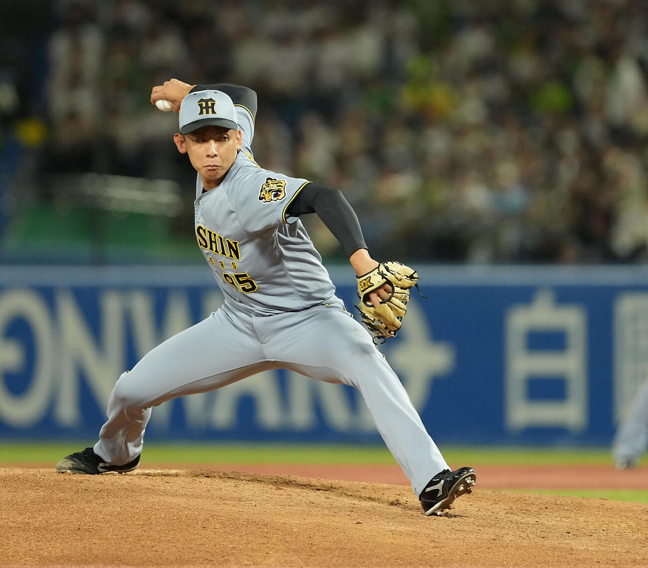 ヤクルト対阪神　3回からマウンドに上がった阪神神宮僚介（撮影・たえ見朱実）