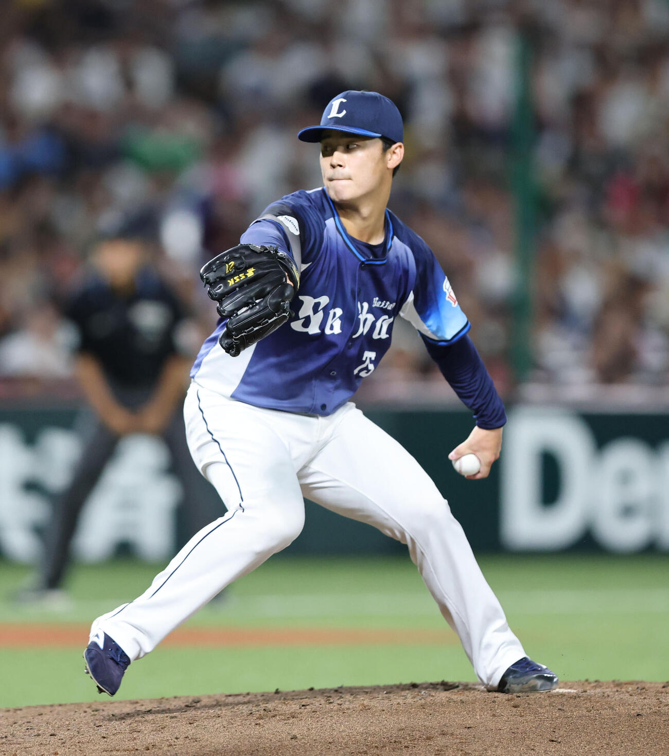 ソフトバンク対西　西武先発の佐藤爽（撮影・梅根麻紀）