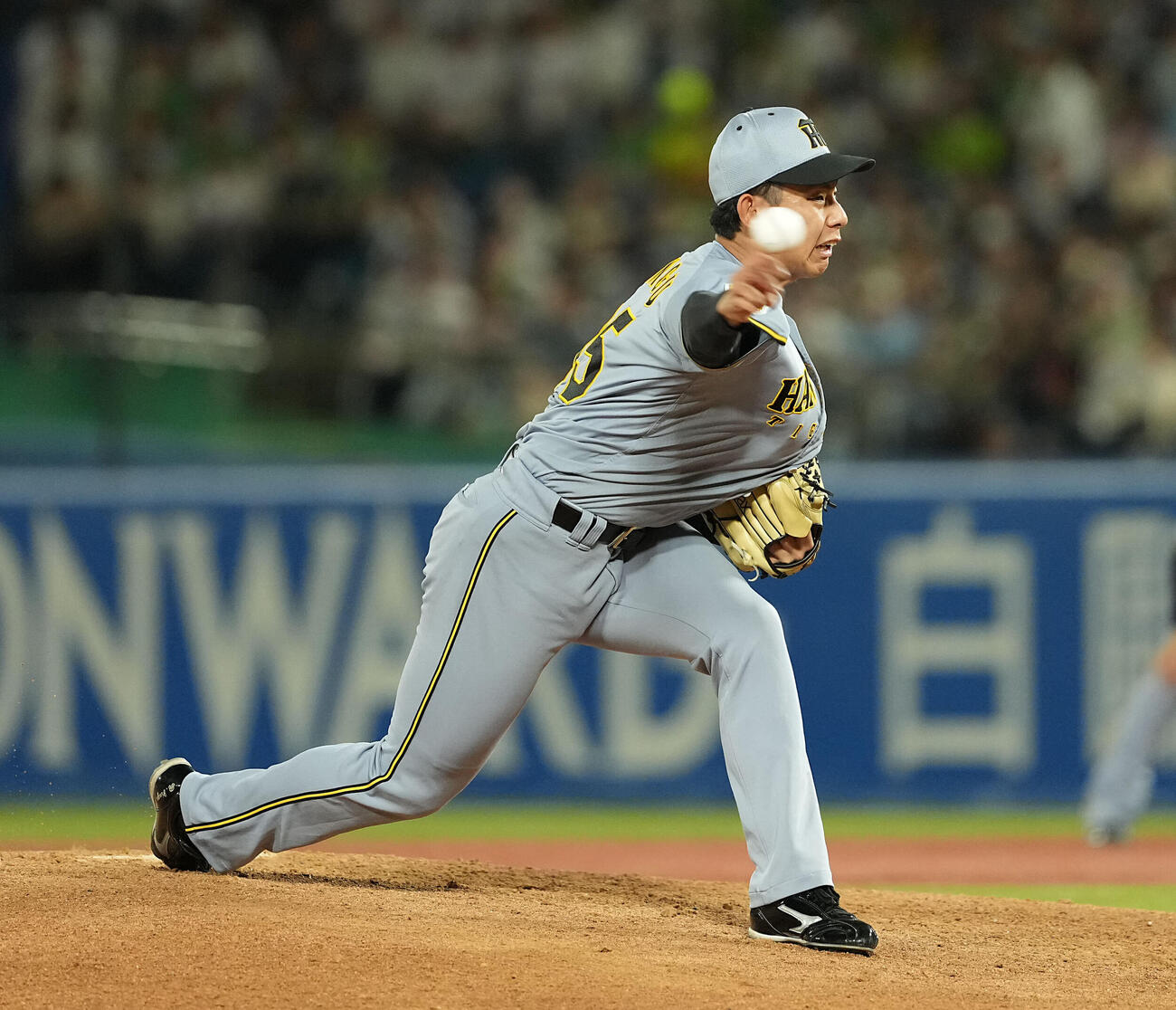 ヤクルト対阪神　3回からマウンドに上がった阪神神宮僚介（撮影・たえ見朱実）
