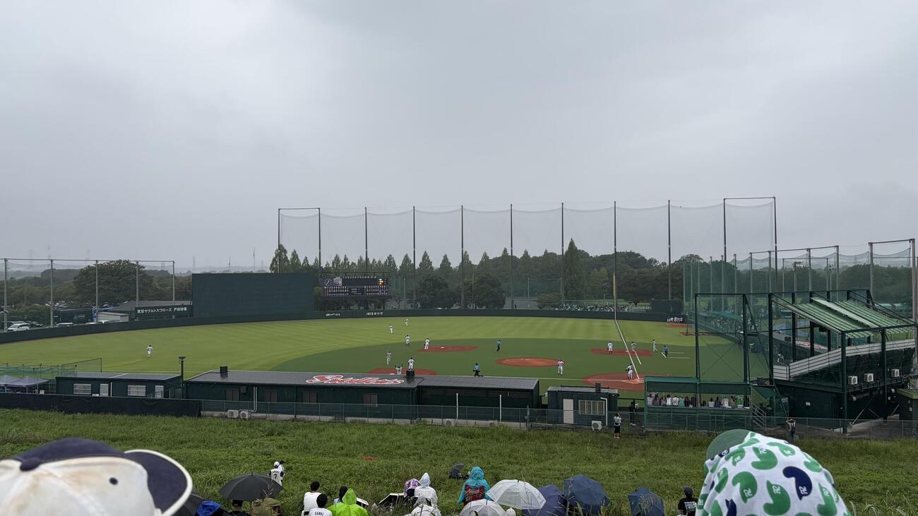 最後の公式戦が行われたヤクルト2軍本拠地の戸田球場（撮影・塚本光）
