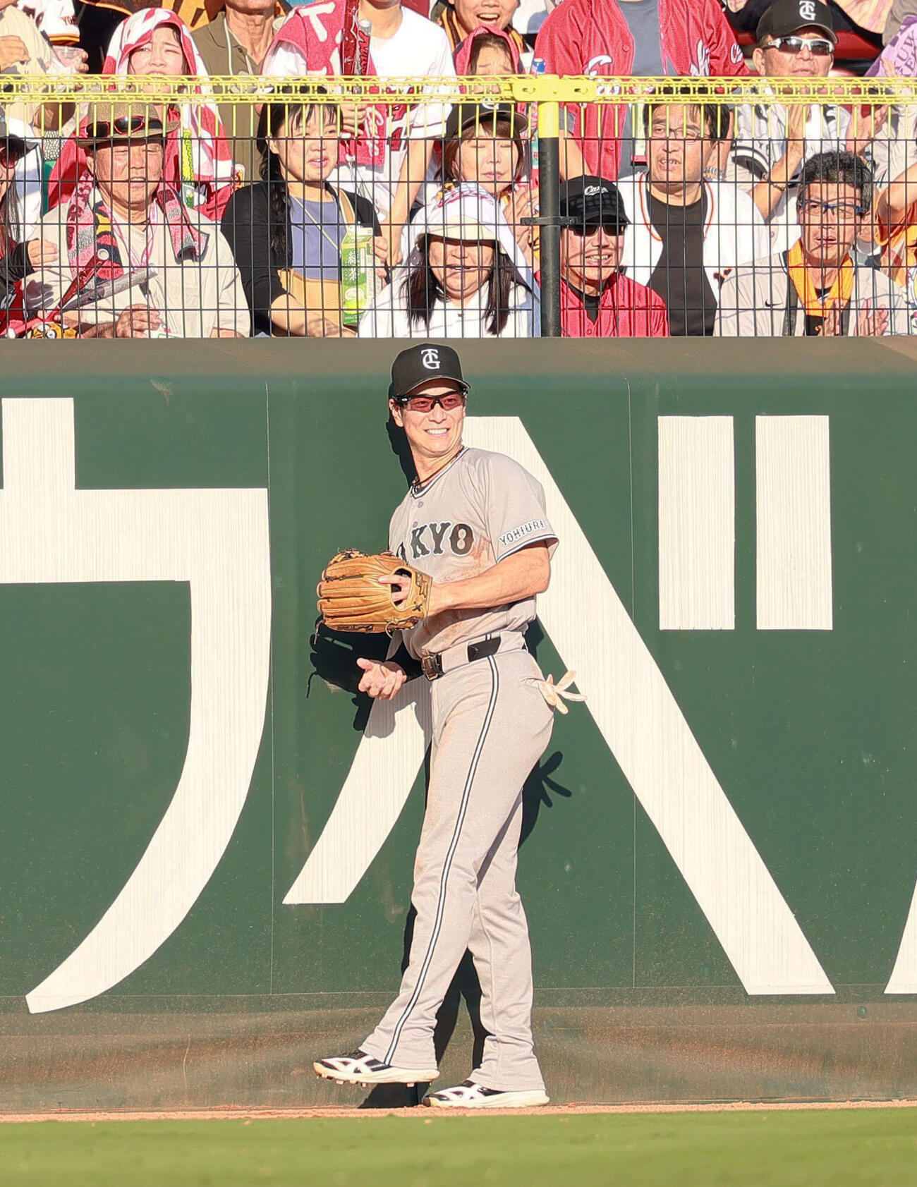 広島対巨人　5回裏広島無死、松本剛は中村奨成を左飛に仕留める（撮影・上山淳一）