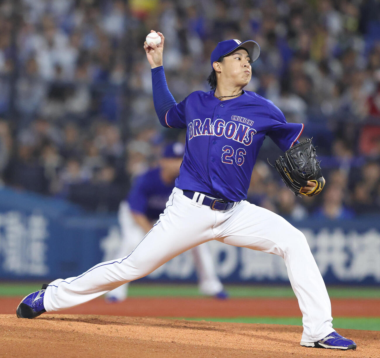 DeNA対中日　先発登板する中日仲地礼亜（撮影・河田真司）