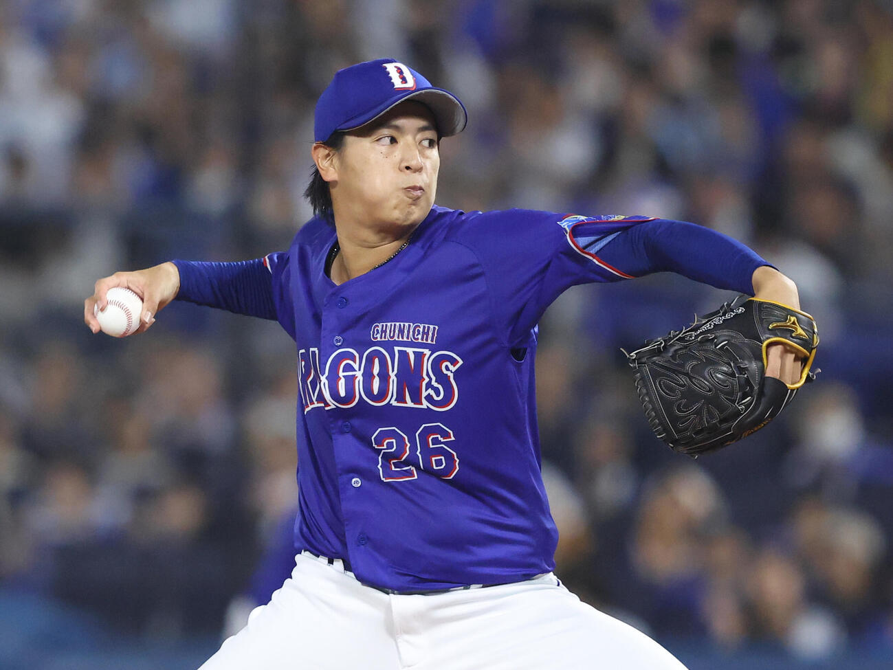 DeNA対中日　先発登板する中日仲地礼亜（撮影・河田真司）