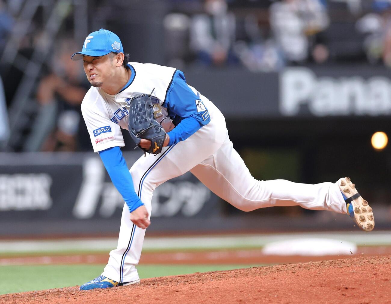 日本ハム対楽天　9回に登板の池田隆英（撮影・黒川智章）