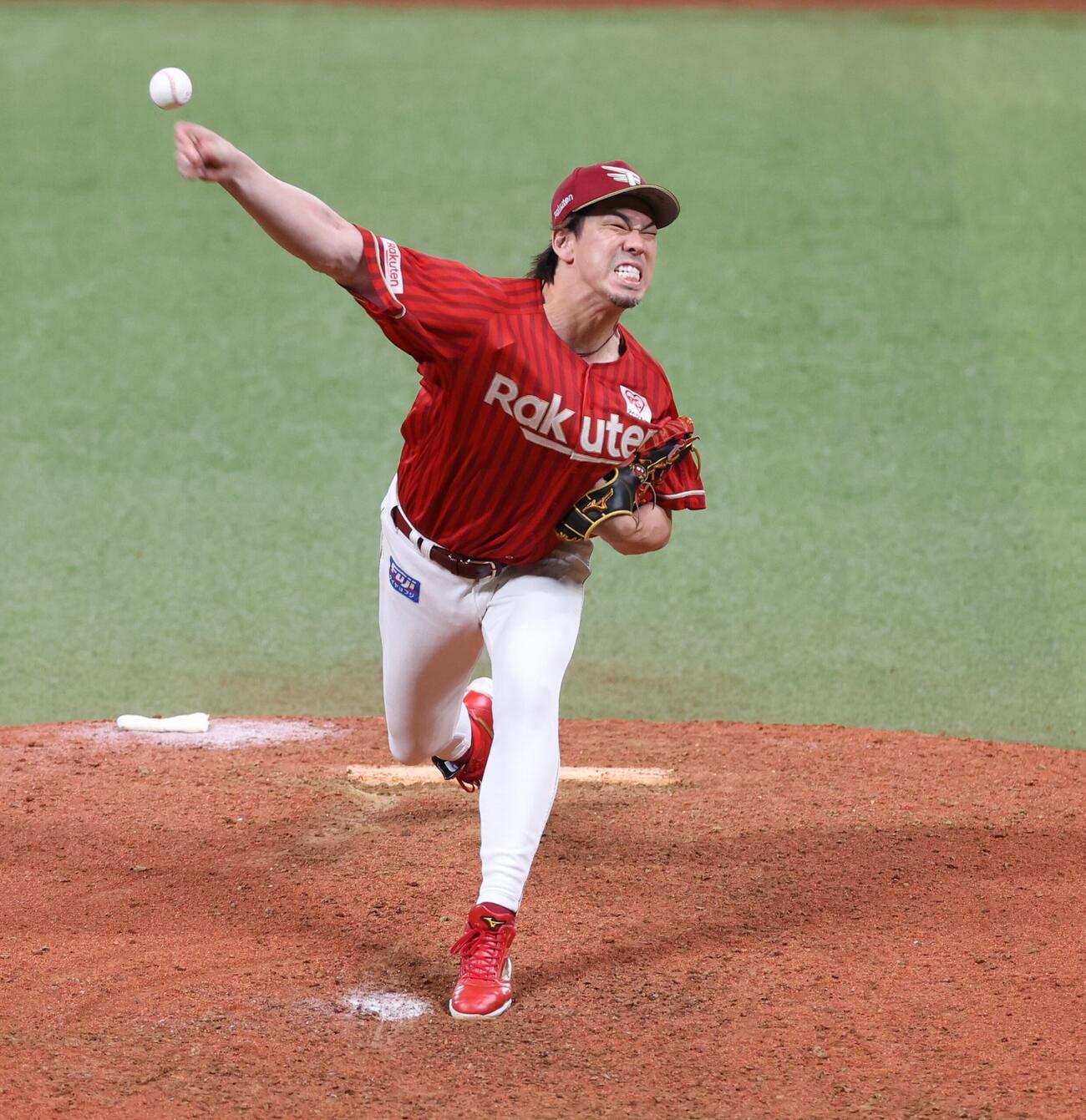 日本ハム対楽天　力投で完封勝利を挙げた前田健太（撮影・黒川智章）
