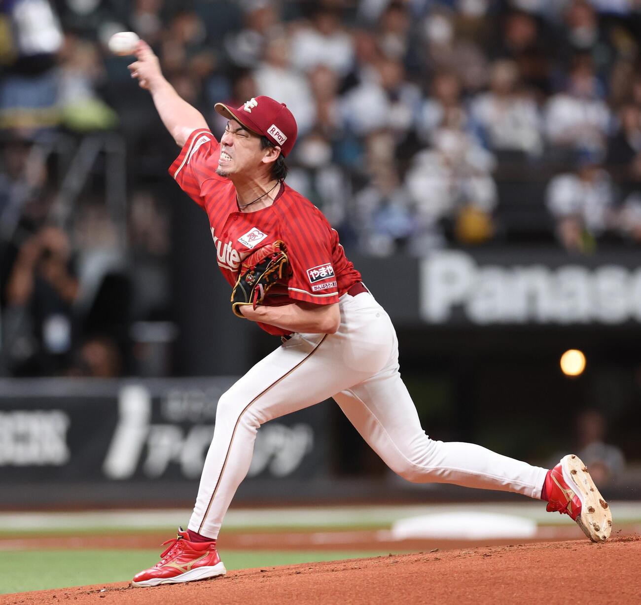 日本ハム対楽天　楽天先発の前田健太（撮影・黒川智章）