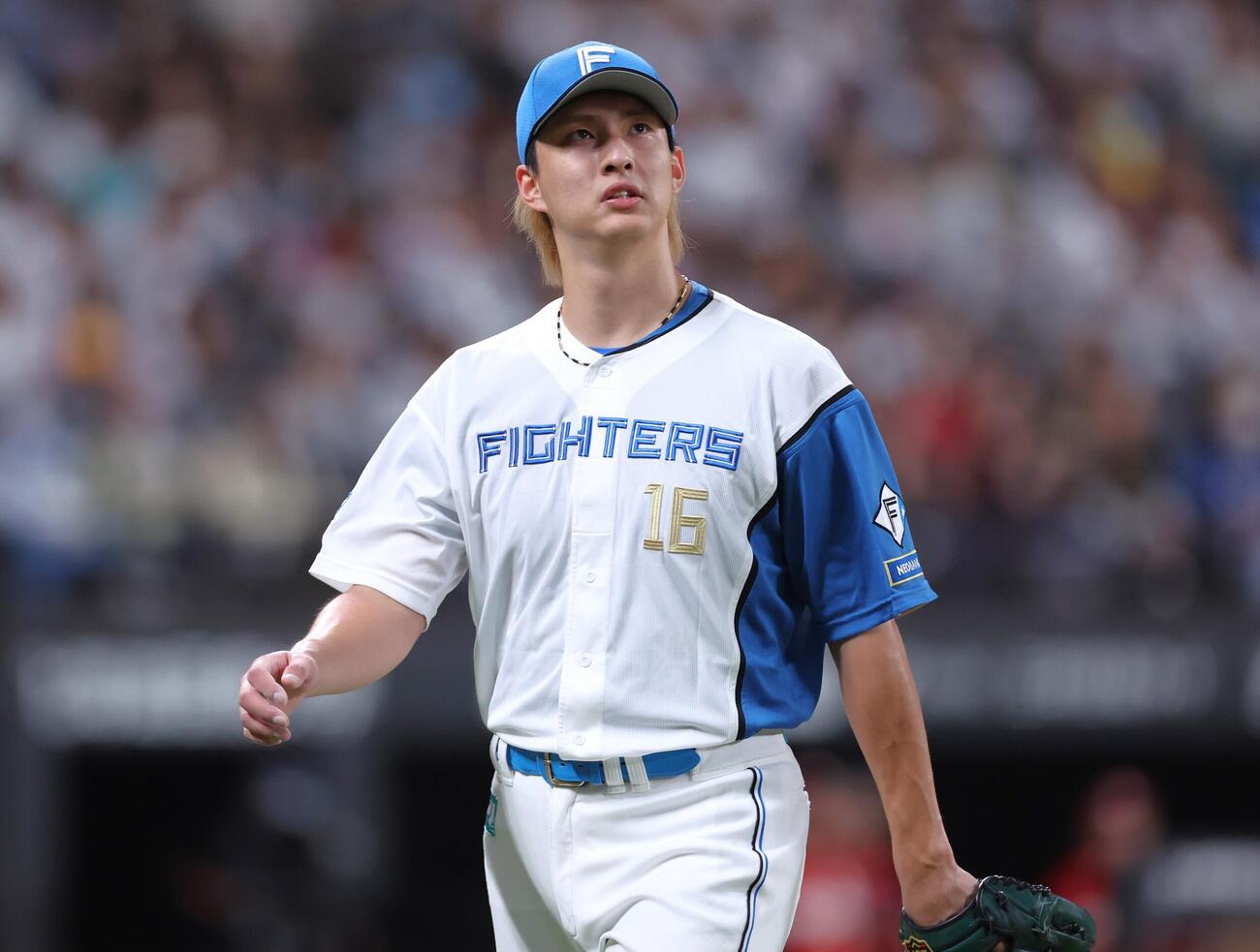 日本ハム対楽天　8回途中降板の達孝太（撮影・黒川智章）