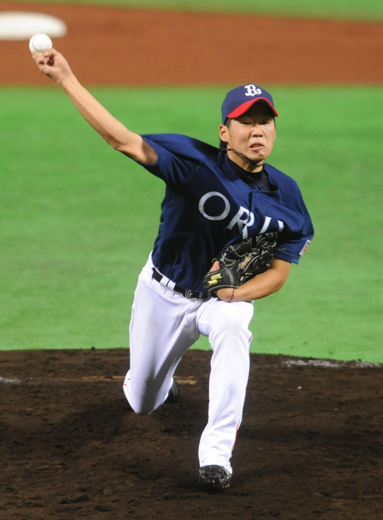 オリックスの西勇輝（2010年8月撮影）