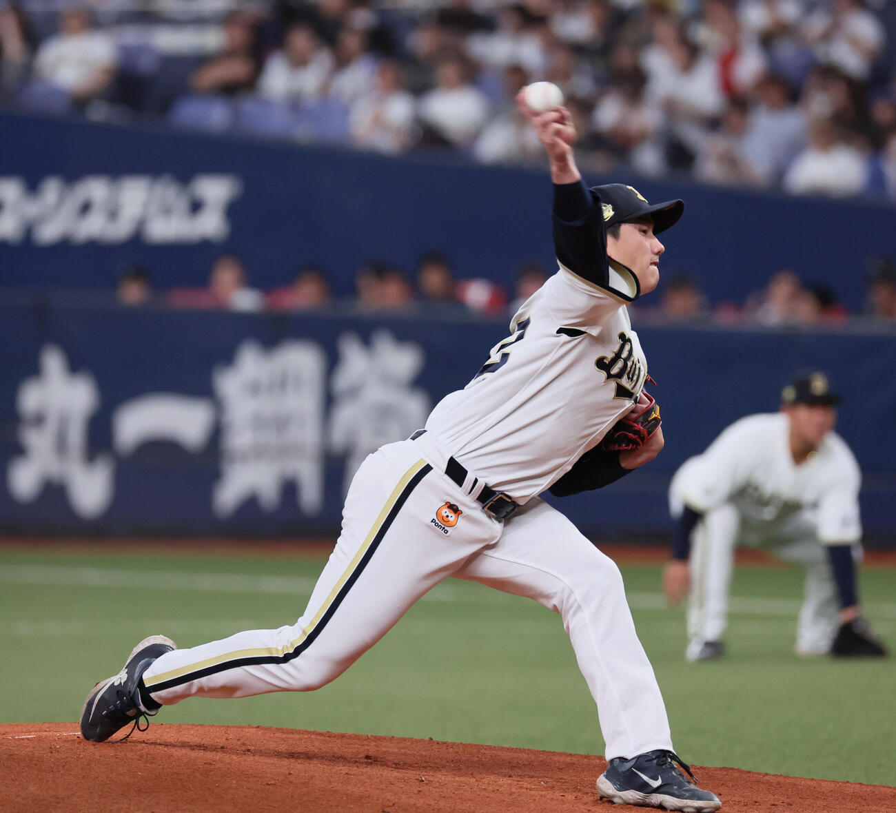 オリックス対ソフトバンク　オリックス先発の陳睦衡（撮影・宮崎幸一）