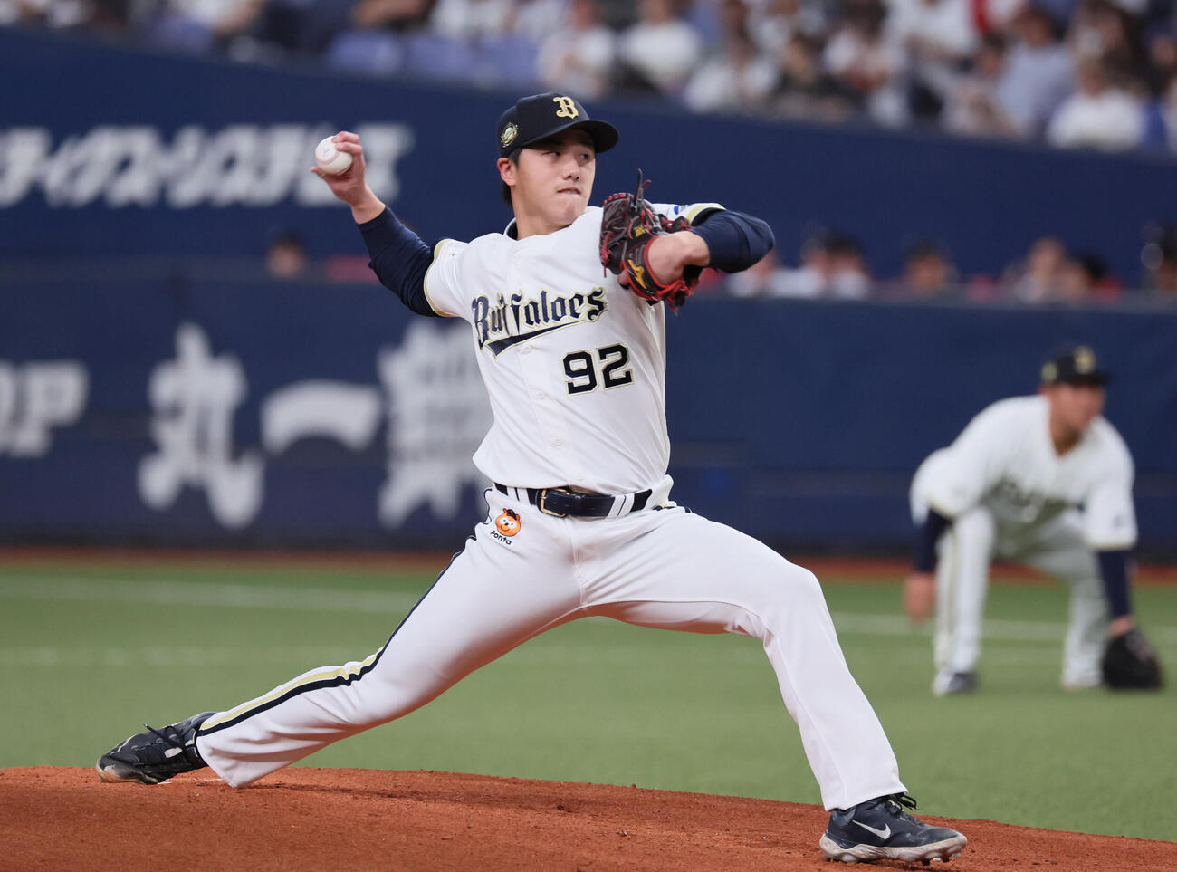 オリックス対ソフトバンク　オリックス先発の陳睦衡（撮影・宮崎幸一）