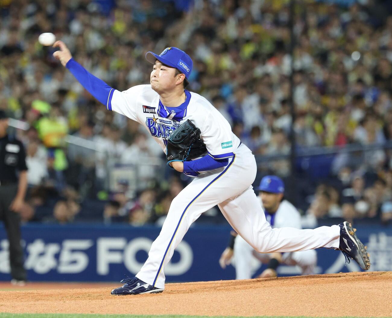 DeNA対阪神　DeNA先発の石田裕太郎（撮影・黒川智章）