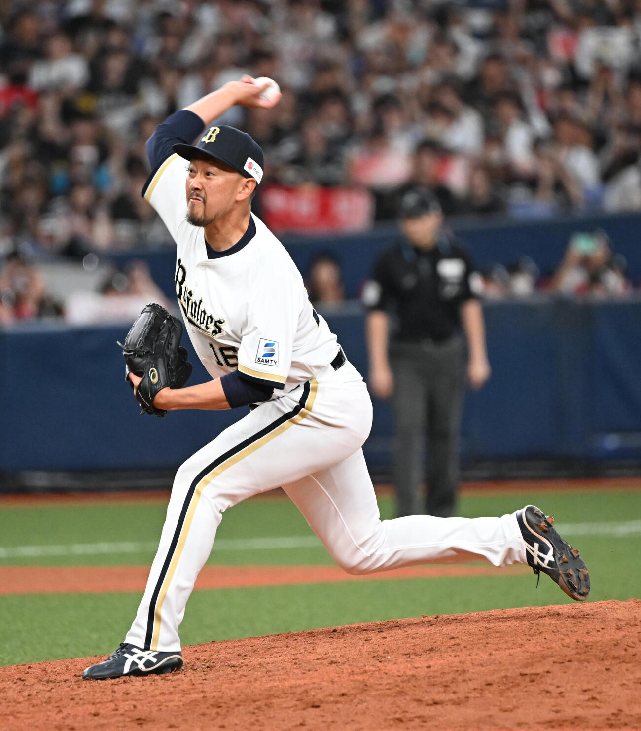 オリックス対ソフトバンク　9回に登板するオリックス平野佳寿（撮影・和賀正仁）