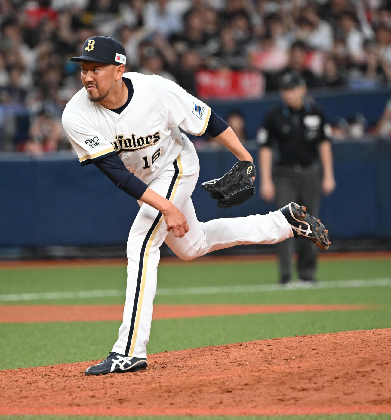 オリックス対ソフトバンク　9回に登板するオリックス平野佳寿（撮影・和賀正仁）