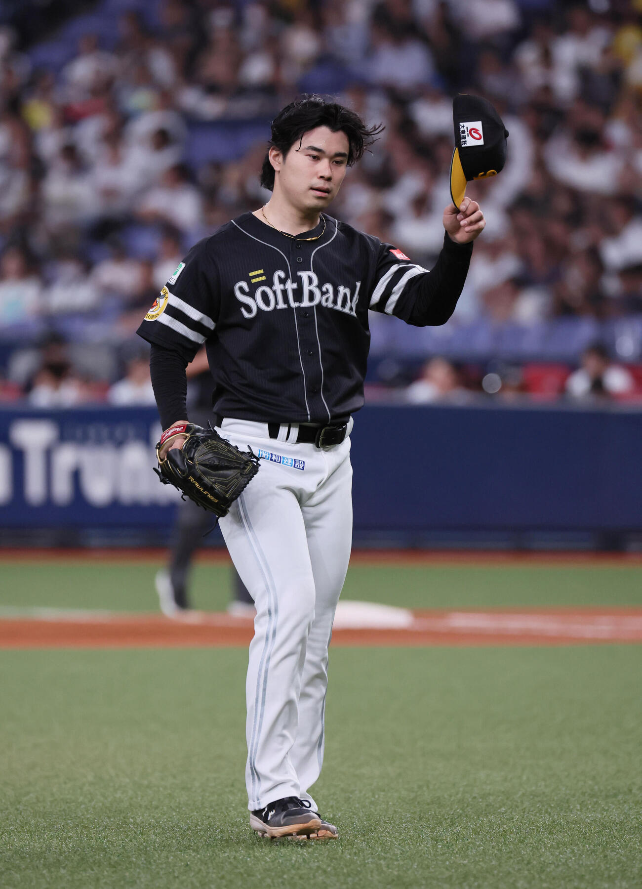 オリックス対ソフトバンクオリックス打線を抑える松本晴（撮影・宮崎幸一）
