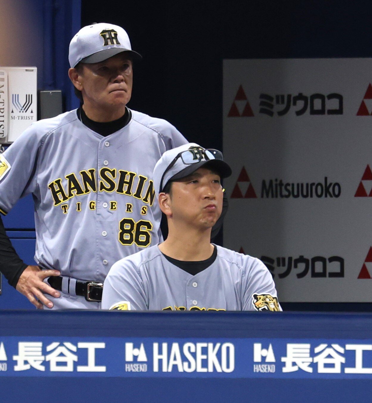 DeNA対阪神　逆転負けし渋い表情の藤川球児監督（撮影・黒川智章）