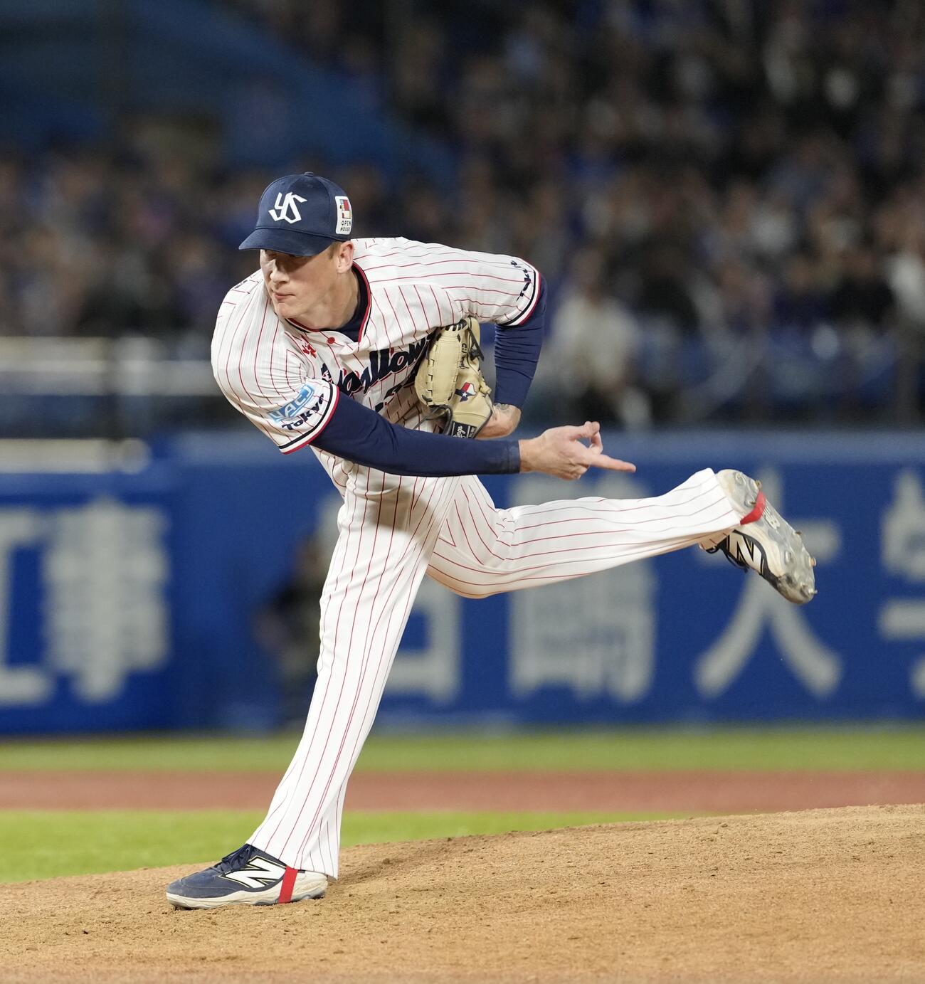 ヤクルト対中日　9回表から登板し力投するヤクルトウォルターズ（撮影・小島史椰）