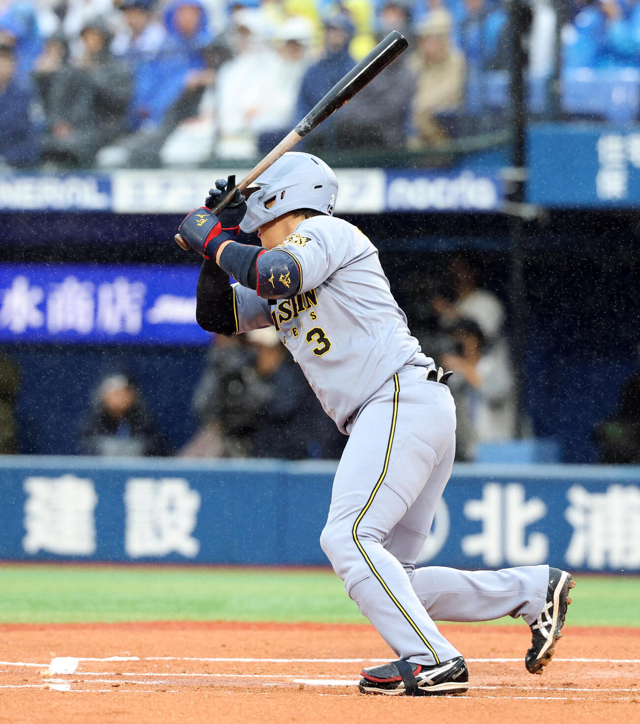 DeNA対阪神　1回表阪神2死二塁、大山悠輔は適時打を放つ（撮影・浅見桂子）